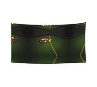 Bannière décorative à motif de billard - Parfaite pour les réunions de famille, les cérémonies de remise de diplôme, la décoration murale photo - 90 x 180 cm