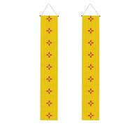 Bannière décorative à motif drapeau du Nouveau-Mexique - Peut être utilisée à l'intérieur ou à l'extérieur, un incontournable pour les fêtes de remise de diplôme et les célébrations de remise de