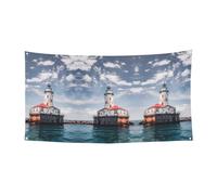 Bannière décorative à motif maison lumineuse - Parfaite pour les réunions de famille, les cérémonies de remise de diplôme, la décoration murale de photo - 90 x 180 cm