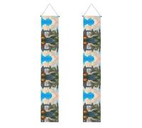 Bannière décorative à motif « Outside the Castle Gate » : peut être utilisée à l'intérieur ou à l'extérieur, un incontournable pour les fêtes de remise de diplôme et les célébrations de remise de