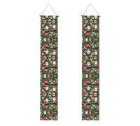 Bannière décorative à motif Père Noël et cerf de Noël - Peut être utilisée à l'intérieur ou à l'extérieur, un incontournable pour les fêtes de remise de diplôme et les célébrations de remise de