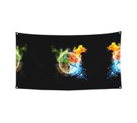 Bannière décorative à quatre éléments - Parfaite pour les réunions de famille, les cérémonies de remise de diplôme, la décoration murale de photo - 90 x 180 cm