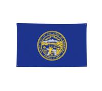 Bannière décorative à quatre trous avec drapeau du Nebraska - Pour intérieur et extérieur