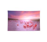 Bannière décorative à quatre trous avec imprimé flamants roses - Pour intérieur et extérieur