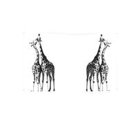 Bannière décorative à quatre trous avec imprimé girafe africaine pour intérieur ou extérieur