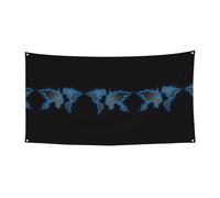 Bannière décorative à suspendre avec carte du monde pour fêtes de famille, convient aux bateaux et jardins