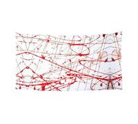 Bannière décorative à suspendre avec peinture rouge pour Halloween, pour réunions de famille, pour bateaux et jardins