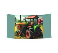 Bannière décorative à suspendre pour intérieur ou extérieur Motif tracteur agricole