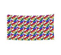 Bannière décorative arc-en-ciel Gay Pride avec cœurs imprimés pour anniversaire, anniversaire de mariage, mariage, intérieur et extérieur