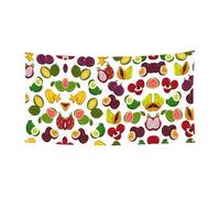 Bannière décorative avec 4 œillets en métal - Motif fruits exotiques