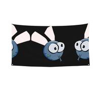 Bannière décorative avec 4 œillets en métal pour décoration d'intérieur et d'extérieur avec ailes d'insectes et yeux