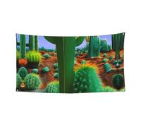 Bannière décorative avec imprimé cactus désert pour anniversaire, mariage, intérieur ou extérieur