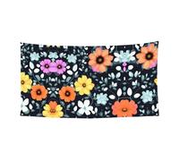 Bannière décorative de 177,8 x 89,9 cm, belles fleurs colorées, bannière de vacances, bannière à suspendre, intérieur ou extérieur, fête de Noël, bannière d'anniversaire