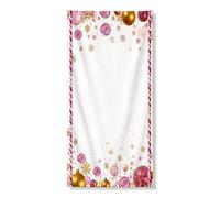 Bannière décorative de Noël en forme de canne à sucre d'orge, décorations festives de pêche, flocons de neige, décoration de porte d'entrée, fournitures de vacances d'intérieur et d'extérieur 91,4 x