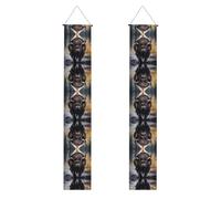 Bannière décorative de porche bison d'Amérique du Nord (verticale) adaptée pour une suspension en extérieur 30 x 188 cm