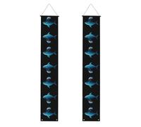 Bannière décorative de porche HJFCZH Fantasy Life in the Ocean Prints Décoration de vacances pliable pour fêtes, rassemblements, remises de diplôme