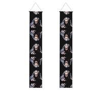 Bannière décorative de porche HJFCZH Manic gorille Impressions Décoration de vacances pliable pour fêtes, rassemblements, remises de diplôme