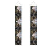 Bannière décorative de porche WZYWHJ Little Sheep on the Hillside Impression Décorations de fête durables et adaptées pour les fêtes, les célébrations, les remises de diplômes