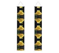 Bannière décorative de porche WZYWHJ Sweet and Sour Tranches de citron Impression Décorations de fête durables et adaptées pour les fêtes, les célébrations, les remises de diplômes