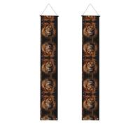 Bannière décorative de porche WZYWHJ The Lion's Gaze Prints décorations de fête durables et adaptées pour les fêtes, les célébrations, les remises de diplômes