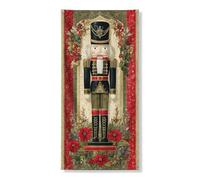 Bannière décorative de porte Casse-noisette - Motif soldat de vacances vintage - Décoration de Noël d'intérieur et d'extérieur - Toile de fond saisonnière - 91,4 x 183 cm
