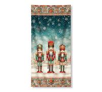 Bannière décorative de porte Casse-noisette, personnages de vacances vintage, décoration d'intérieur et d'extérieur, festival de Noël, fournitures saisonnières 91,4 x 183 cm