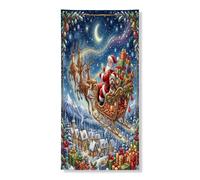 Bannière décorative de porte de Noël avec chien cairn terrier - Cadeau festif - Couverture de porte d'entrée - Décoration d'intérieur et d'extérieur - Fournitures de toile de fond de Noël - 91,4 x 183