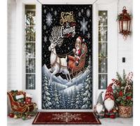 Bannière décorative de porte de Noël Cavalier King Charles Spaniel - Décoration de porte d'entrée amusante - Décoration de fond pour intérieur ou extérieur - 91,4 x 182,9 cm