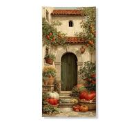 Bannière décorative de porte en forme de citrouille d'automne - Style rustique - Décoration de porte d'entrée de style rustique - Fournitures de festival de récolte d'intérieur et d'extérieur - 91,4 x