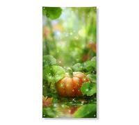 Bannière décorative de porte en forme de citrouille d'automne, verdure enchantée, décoration d'extérieur pour intérieur et extérieur, toile de fond saisonnière à suspendre, fournitures de festival