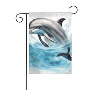 Bannière décorative d'extérieur avec motif dauphin qui vous regarde, 30,5 x 45,7 cm, décorations de cour, cadeaux pour décoration de maison, fournitures de fête