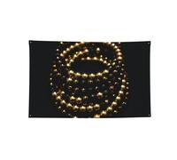 Bannière décorative dorée et noire pour intérieur et extérieur, dortoir, bar, fête extérieure, toutes saisons, 1,2 x 1,8 m