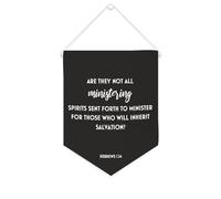 Bannière décorative en toile « Are They Not All Ministering Spirits Sent Forth to Minister for Those » - 25,4 x 30,5 cm - Décoration murale pour chambre à coucher, chambre d'enfant, décoration