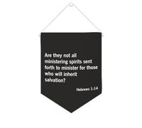 Bannière décorative en toile « Are They Not All Ministering Spirits Sent Forth to Minister for Those » - 25,4 x 30,5 cm - Décoration murale pour chambre à coucher, chambre d'enfant, décoration