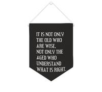 Bannière décorative en toile avec inscription « It Is Not Only The Old Who Are Wise » - 25,4 x 30,5 cm