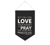 Bannière décorative en toile « But I Tell You,love Your Enemies And Pray for Those Who Persecute You » - Décoration murale pour salon, chambre à coucher, bureau