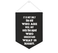 Bannière décorative en toile « It Is Not Only The Old Who Are Wise » - Décoration murale pour salon, chambre à coucher, bureau, vacances, 30,5 x 40,6 cm