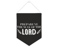 Bannière décorative en toile Prepare Ye The Way of The Lord - 25,4 x 30,5 cm - Décoration murale pour chambre à coucher, chambre d'enfant, décoration d'intérieur