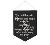 Bannière décorative en toile « The Best Things in Life Are The People We Love » - 30,5 x 40,6 cm - Décoration murale pour chambre à coucher, chambre d'enfant, décoration d'intérieur