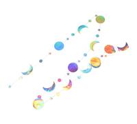 Bannière Décorative Étoile Lune en Papier pour Fête D'anniversaire | Suspendre Murale, Effet Réfractant, Opération Simple, Décoration Créative pour Portes D'entrée et Célébrations