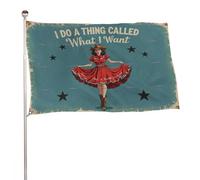 Bannière décorative extérieure durable ??Je fais ce que je veux?? de 90?x?150?m, drapeaux de bienvenue pour patio, drapeaux de jardin de printemps