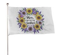 Bannière décorative extérieure durable ??Maman, tu es mon rayon de soleil?? de 1,5?m x 2,4?m, drapeaux de bienvenue pour patio, drapeaux de jardin de printemps