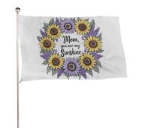Bannière décorative extérieure durable ??Maman, tu es mon rayon de soleil?? de 1,5?m x 2,4?m, drapeaux de bienvenue pour patio, drapeaux de jardin de printemps