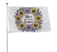Bannière décorative extérieure durable ??Maman, tu es mon rayon de soleil?? de 6?x?9?cm, drapeaux de bienvenue pour patio, drapeaux de jardin de printemps
