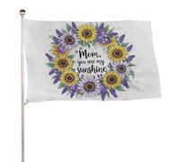 Bannière décorative extérieure durable ??Maman, tu es mon rayon de soleil?? de 6?x?9?cm, drapeaux de bienvenue pour patio, drapeaux de jardin de printemps