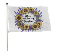 Bannière décorative extérieure durable ??Maman, tu es mon rayon de soleil?? de 6?x?9?cm, drapeaux de bienvenue pour patio, drapeaux de jardin de printemps