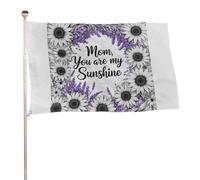 Bannière décorative extérieure durable ??Maman, tu es mon rayon de soleil?? de 6?x?9?cm, drapeaux de bienvenue pour patio, drapeaux de jardin de printemps
