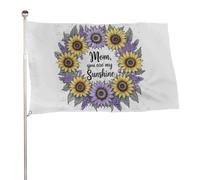 Bannière décorative extérieure durable ??Maman, tu es mon rayon de soleil?? de 90?x?150?cm, drapeaux de bienvenue pour patio, drapeaux de jardin de printemps