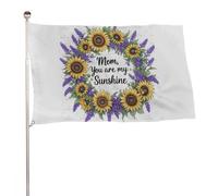 Bannière décorative extérieure durable ??Maman, tu es mon rayon de soleil?? de 90?x?150?cm, drapeaux de bienvenue pour patio, drapeaux de jardin de printemps
