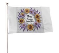 Bannière décorative extérieure durable ??Maman, tu es mon rayon de soleil?? de 90?x?150?cm, drapeaux de bienvenue pour patio, drapeaux de jardin de printemps